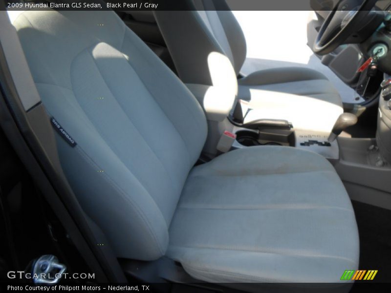 Black Pearl / Gray 2009 Hyundai Elantra GLS Sedan