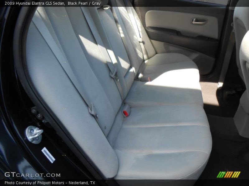 Black Pearl / Gray 2009 Hyundai Elantra GLS Sedan