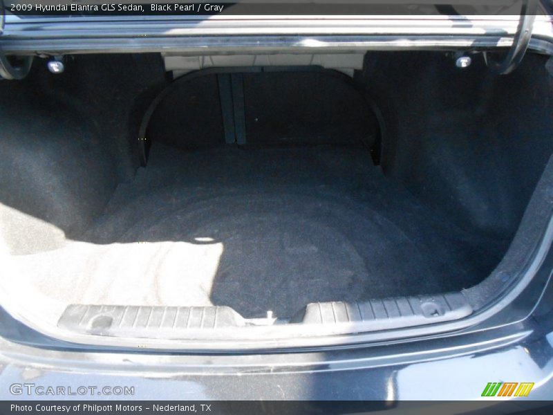Black Pearl / Gray 2009 Hyundai Elantra GLS Sedan