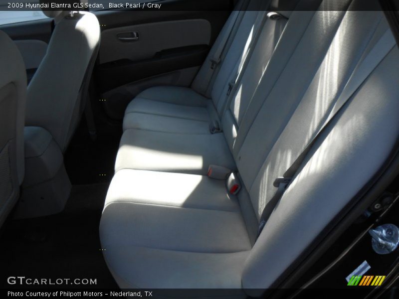 Black Pearl / Gray 2009 Hyundai Elantra GLS Sedan