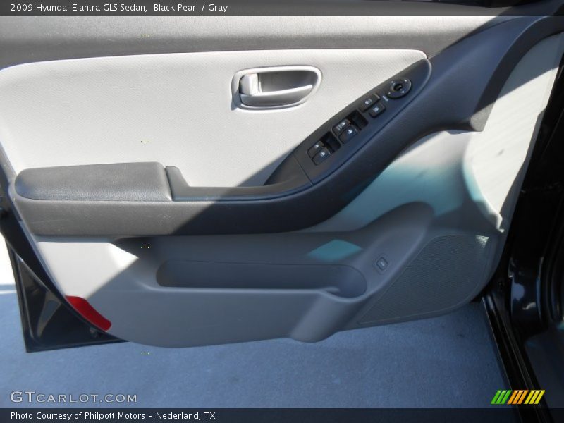 Black Pearl / Gray 2009 Hyundai Elantra GLS Sedan