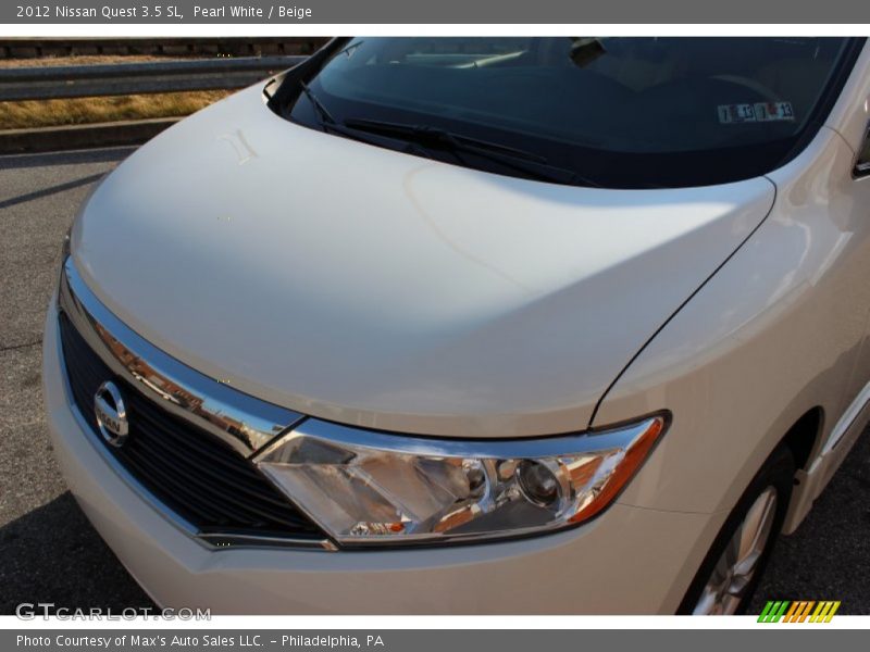 Pearl White / Beige 2012 Nissan Quest 3.5 SL