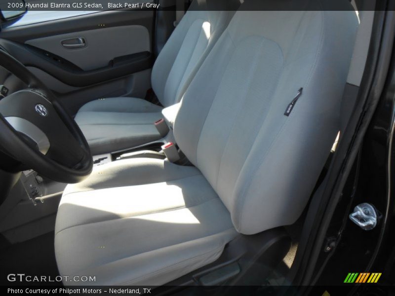Black Pearl / Gray 2009 Hyundai Elantra GLS Sedan