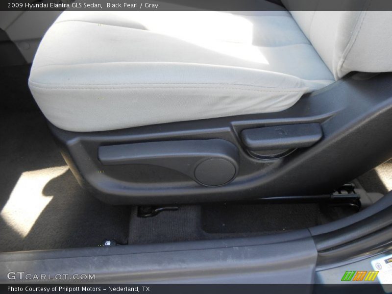 Black Pearl / Gray 2009 Hyundai Elantra GLS Sedan