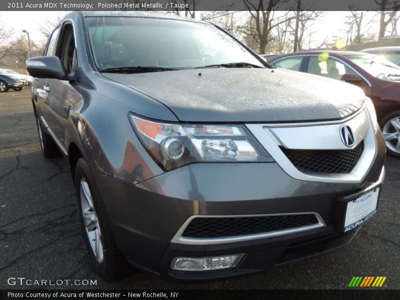 Polished Metal Metallic / Taupe 2011 Acura MDX Technology