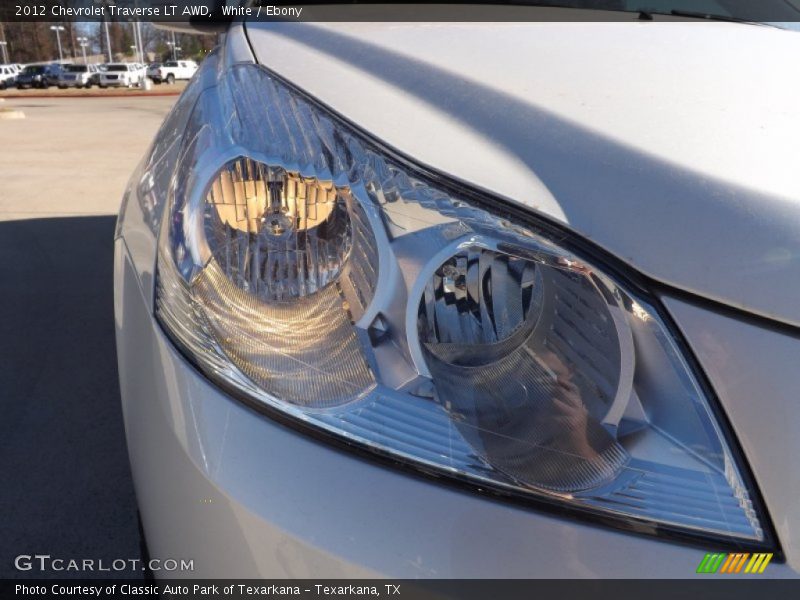 White / Ebony 2012 Chevrolet Traverse LT AWD
