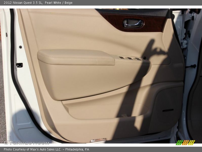 Pearl White / Beige 2012 Nissan Quest 3.5 SL