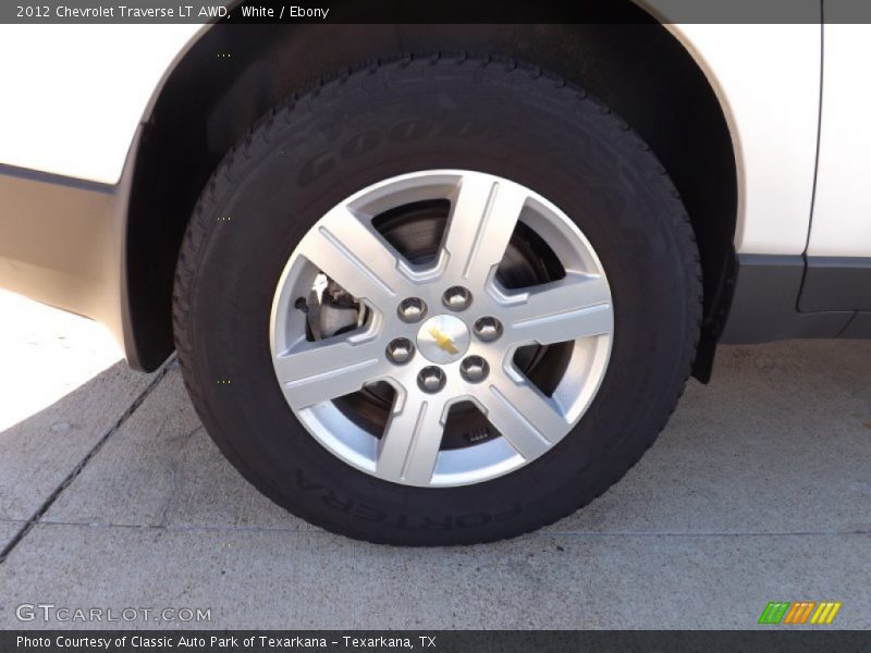 White / Ebony 2012 Chevrolet Traverse LT AWD