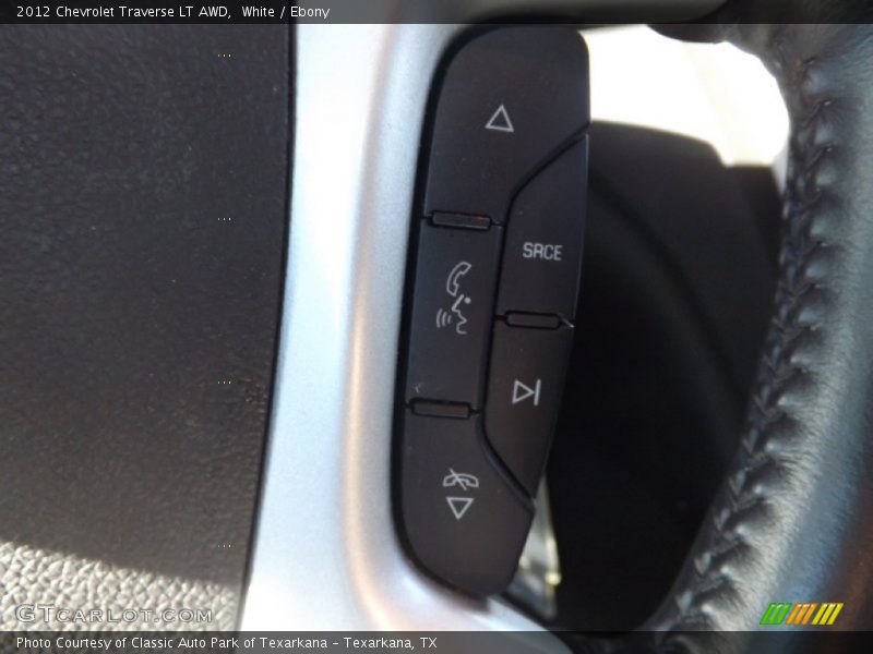 White / Ebony 2012 Chevrolet Traverse LT AWD