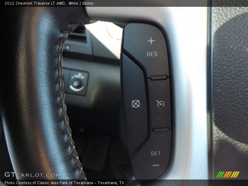 White / Ebony 2012 Chevrolet Traverse LT AWD