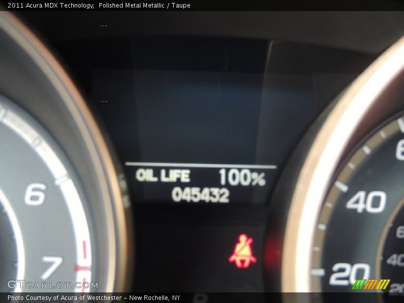 Polished Metal Metallic / Taupe 2011 Acura MDX Technology