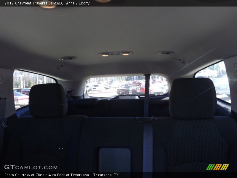 White / Ebony 2012 Chevrolet Traverse LT AWD