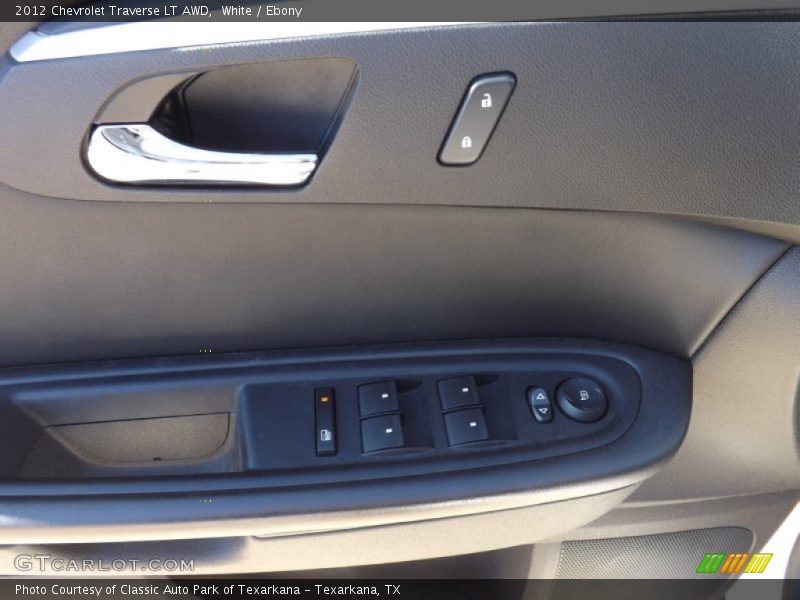 White / Ebony 2012 Chevrolet Traverse LT AWD
