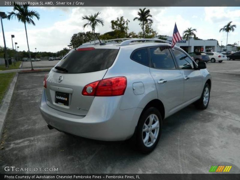 Silver Ice / Gray 2010 Nissan Rogue SL AWD