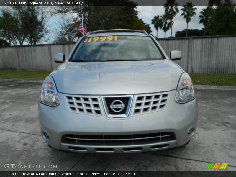 Silver Ice / Gray 2010 Nissan Rogue SL AWD