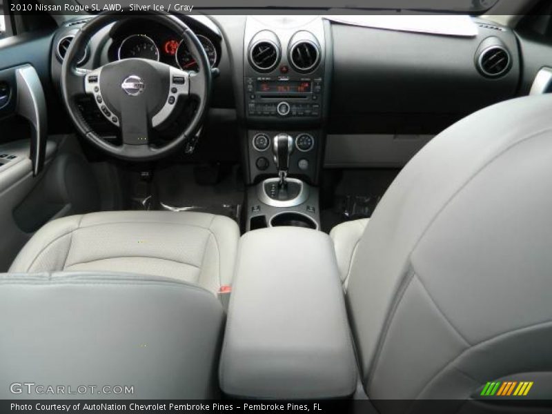 Silver Ice / Gray 2010 Nissan Rogue SL AWD