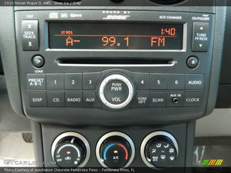 Controls of 2010 Rogue SL AWD