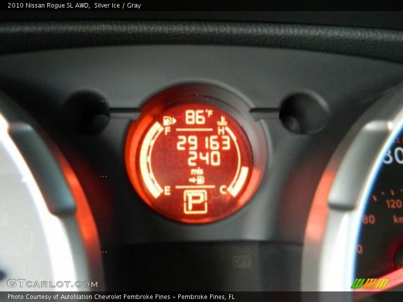 Silver Ice / Gray 2010 Nissan Rogue SL AWD