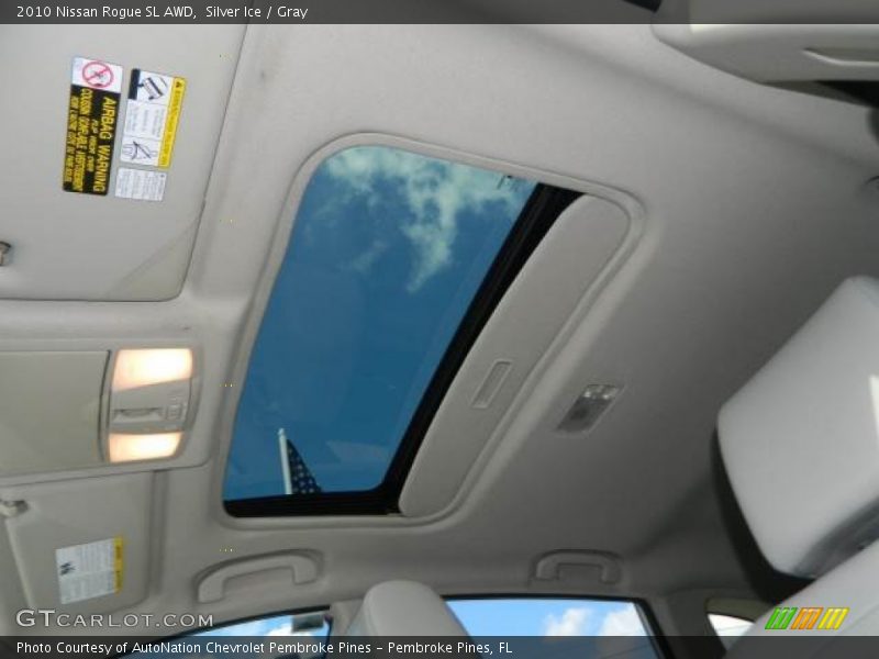 Silver Ice / Gray 2010 Nissan Rogue SL AWD