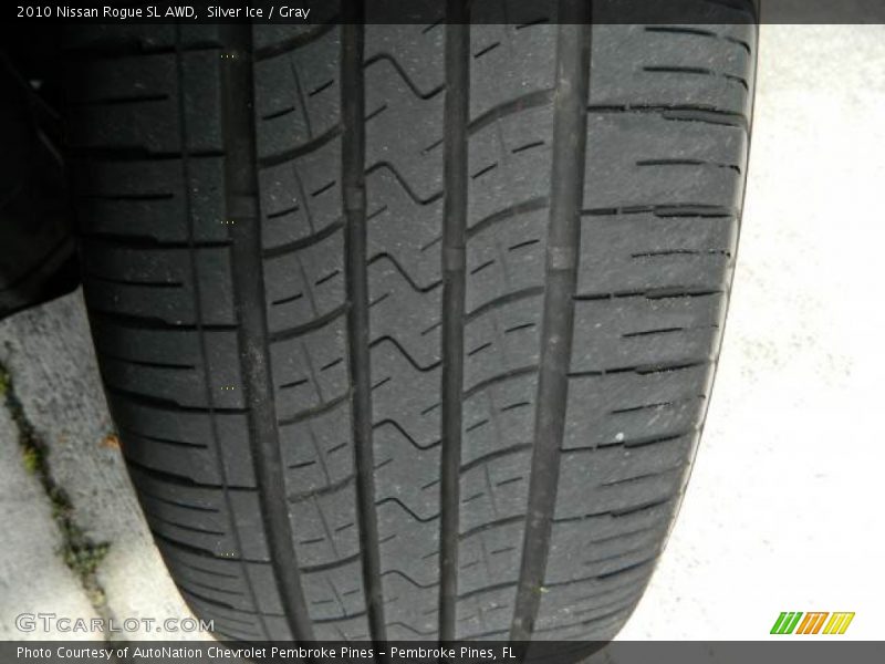 Silver Ice / Gray 2010 Nissan Rogue SL AWD