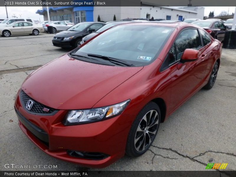 Sunburst Orange Pearl / Black 2013 Honda Civic Si Coupe