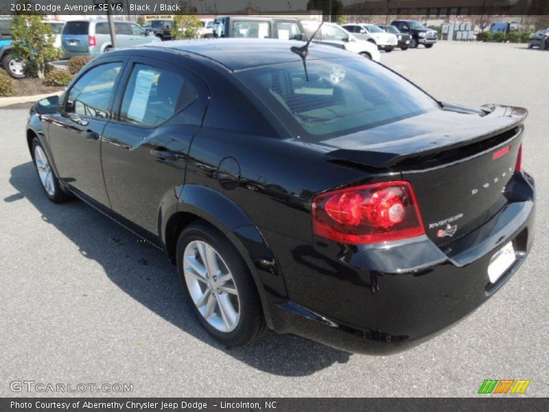 Black / Black 2012 Dodge Avenger SE V6