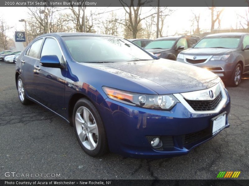 Vortex Blue Pearl / Ebony 2010 Acura TSX Sedan