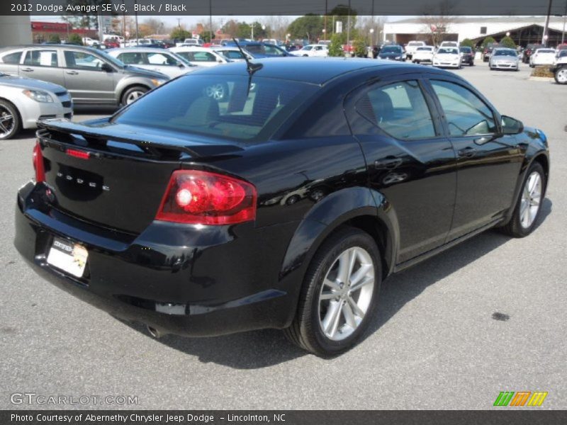 Black / Black 2012 Dodge Avenger SE V6