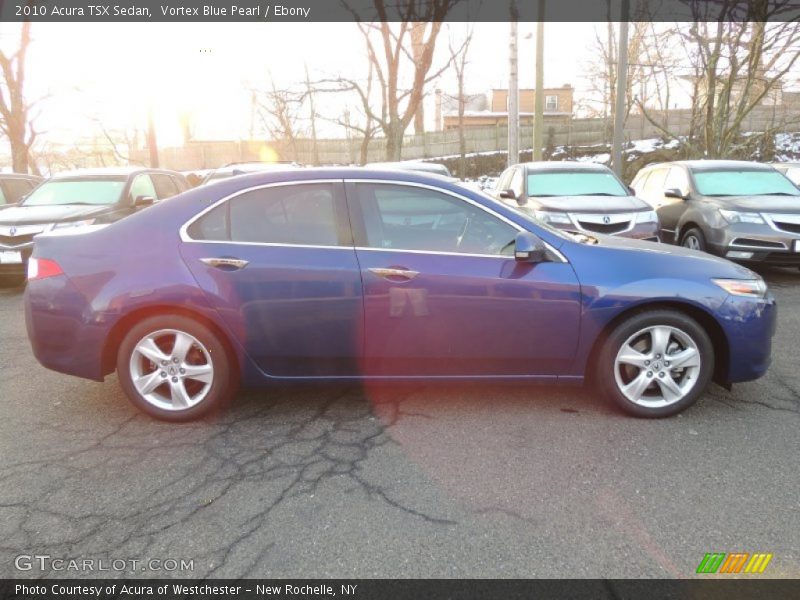 Vortex Blue Pearl / Ebony 2010 Acura TSX Sedan