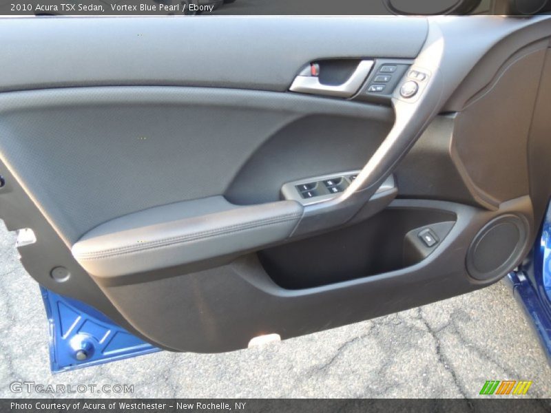 Vortex Blue Pearl / Ebony 2010 Acura TSX Sedan