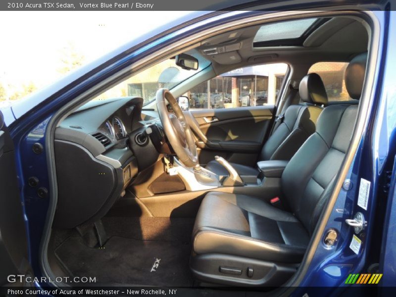 Vortex Blue Pearl / Ebony 2010 Acura TSX Sedan