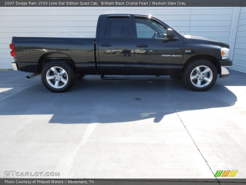 Brilliant Black Crystal Pearl / Medium Slate Gray 2007 Dodge Ram 1500 Lone Star Edition Quad Cab