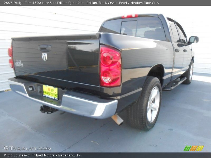 Brilliant Black Crystal Pearl / Medium Slate Gray 2007 Dodge Ram 1500 Lone Star Edition Quad Cab