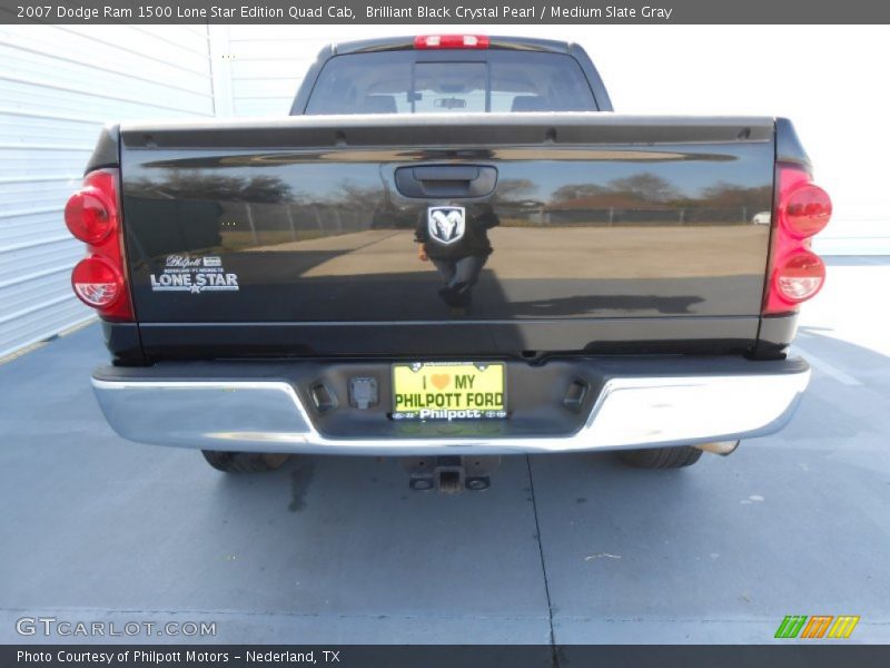 Brilliant Black Crystal Pearl / Medium Slate Gray 2007 Dodge Ram 1500 Lone Star Edition Quad Cab