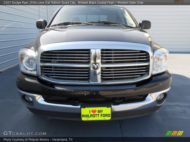 Brilliant Black Crystal Pearl / Medium Slate Gray 2007 Dodge Ram 1500 Lone Star Edition Quad Cab
