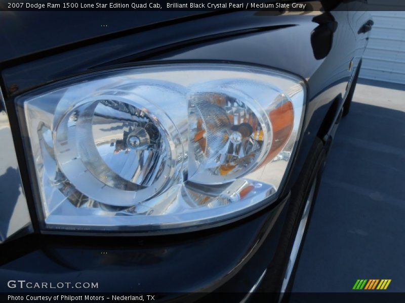 Brilliant Black Crystal Pearl / Medium Slate Gray 2007 Dodge Ram 1500 Lone Star Edition Quad Cab