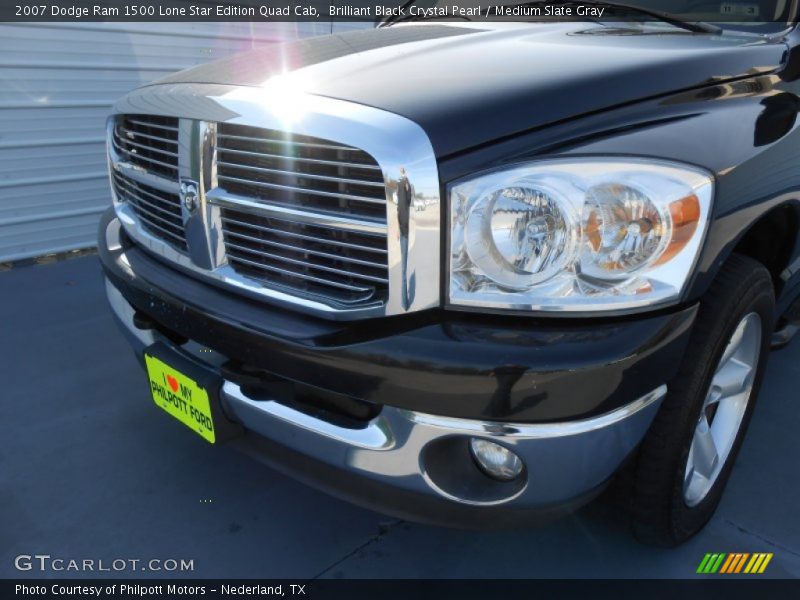 Brilliant Black Crystal Pearl / Medium Slate Gray 2007 Dodge Ram 1500 Lone Star Edition Quad Cab