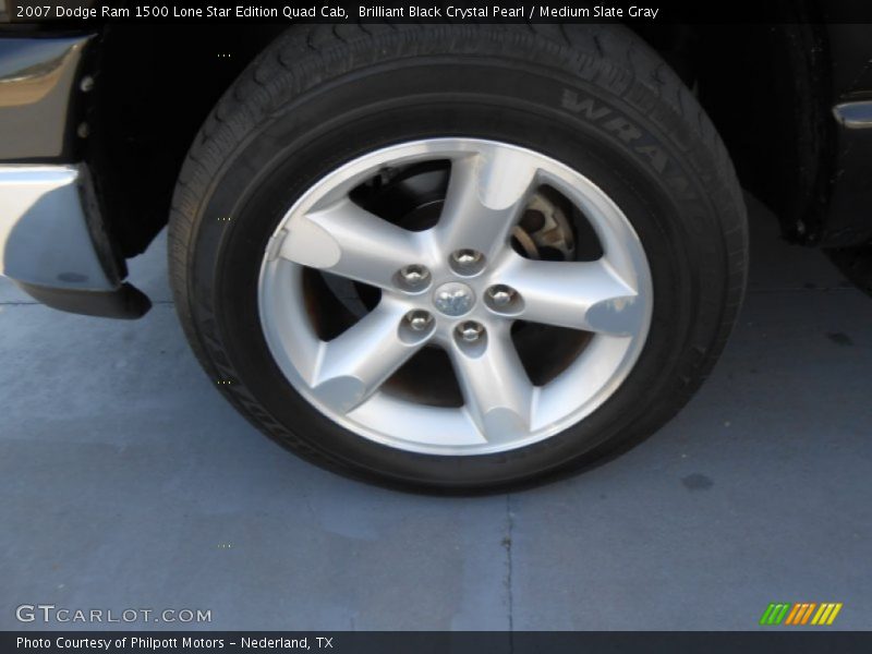Brilliant Black Crystal Pearl / Medium Slate Gray 2007 Dodge Ram 1500 Lone Star Edition Quad Cab