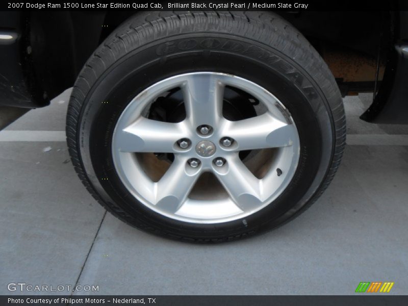 Brilliant Black Crystal Pearl / Medium Slate Gray 2007 Dodge Ram 1500 Lone Star Edition Quad Cab