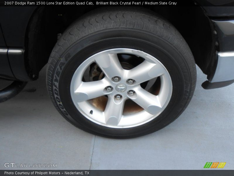 Brilliant Black Crystal Pearl / Medium Slate Gray 2007 Dodge Ram 1500 Lone Star Edition Quad Cab