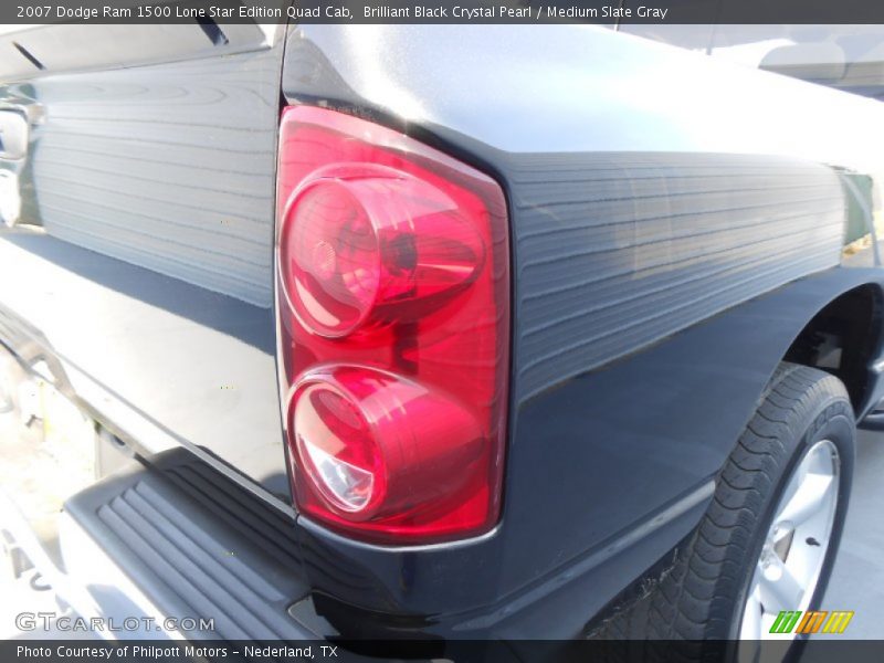 Brilliant Black Crystal Pearl / Medium Slate Gray 2007 Dodge Ram 1500 Lone Star Edition Quad Cab