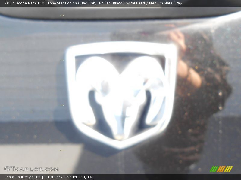 Brilliant Black Crystal Pearl / Medium Slate Gray 2007 Dodge Ram 1500 Lone Star Edition Quad Cab