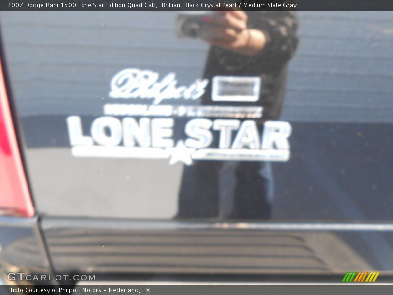 Brilliant Black Crystal Pearl / Medium Slate Gray 2007 Dodge Ram 1500 Lone Star Edition Quad Cab