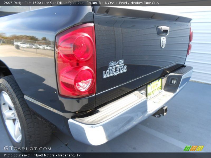 Brilliant Black Crystal Pearl / Medium Slate Gray 2007 Dodge Ram 1500 Lone Star Edition Quad Cab