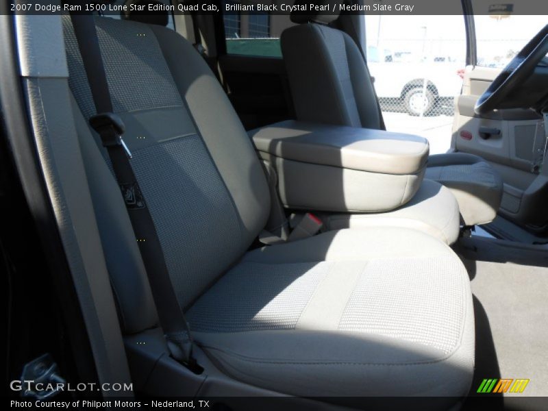 Brilliant Black Crystal Pearl / Medium Slate Gray 2007 Dodge Ram 1500 Lone Star Edition Quad Cab