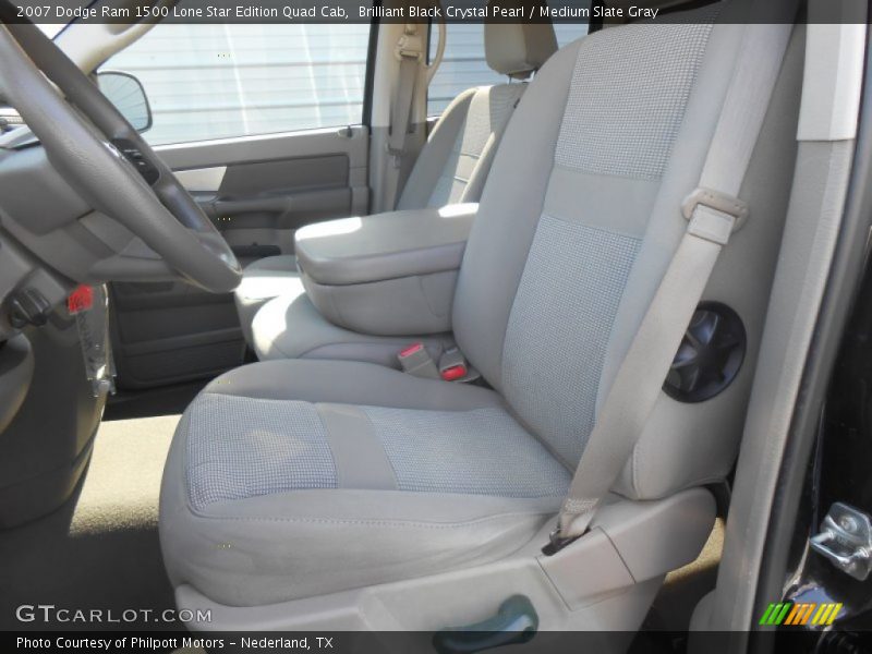 Brilliant Black Crystal Pearl / Medium Slate Gray 2007 Dodge Ram 1500 Lone Star Edition Quad Cab