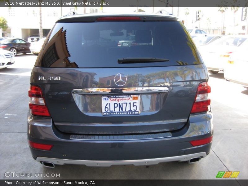 Steel Grey Metallic / Black 2010 Mercedes-Benz ML 350