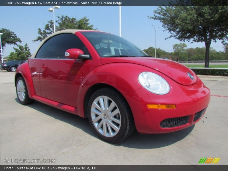 Salsa Red / Cream Beige 2008 Volkswagen New Beetle SE Convertible