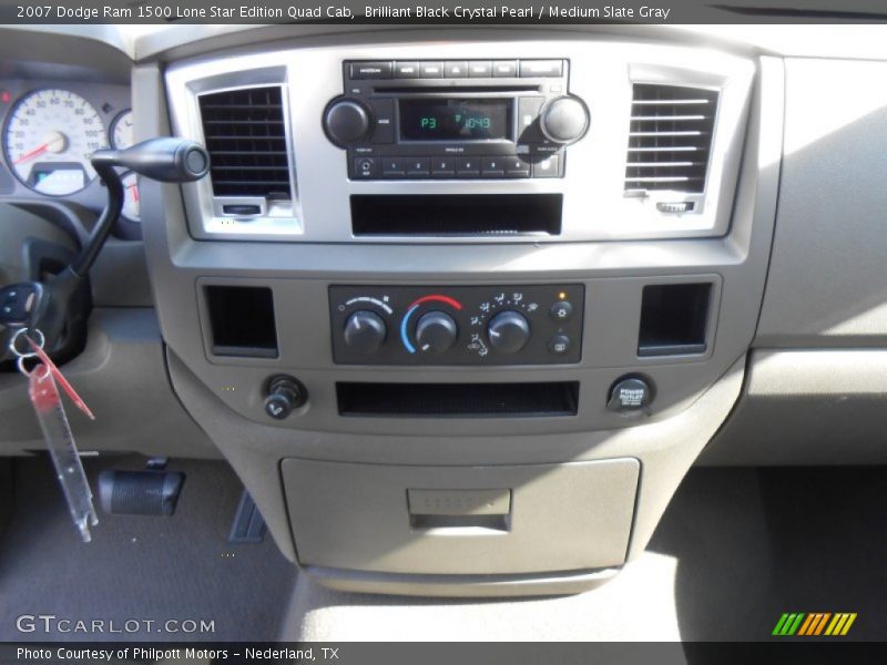 Brilliant Black Crystal Pearl / Medium Slate Gray 2007 Dodge Ram 1500 Lone Star Edition Quad Cab