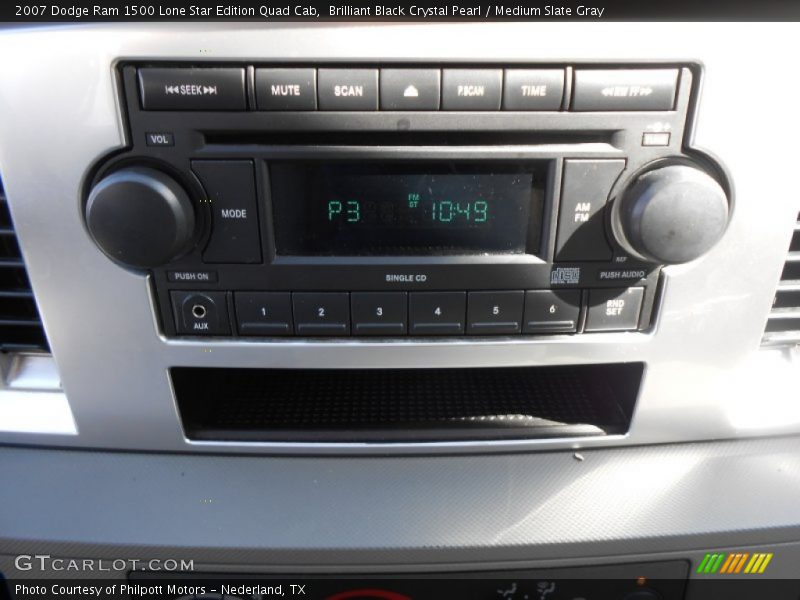 Brilliant Black Crystal Pearl / Medium Slate Gray 2007 Dodge Ram 1500 Lone Star Edition Quad Cab